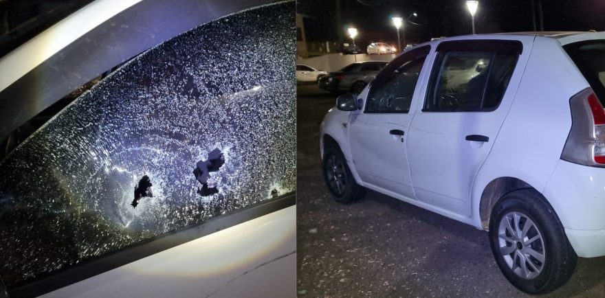 Homem é alvejado a tiros dentro de carro no Bairro Santa Cruz e consegue dirigir até a UPA Tancredo