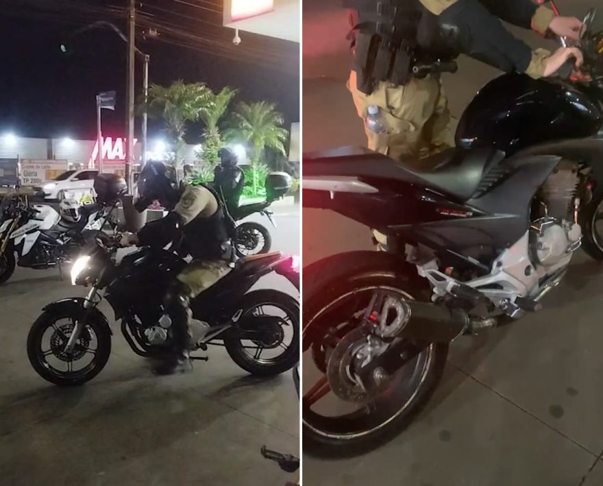 Irritante, né? Vídeo mostra PM fazendo ‘ram dam dam’ com moto apreendida em operação