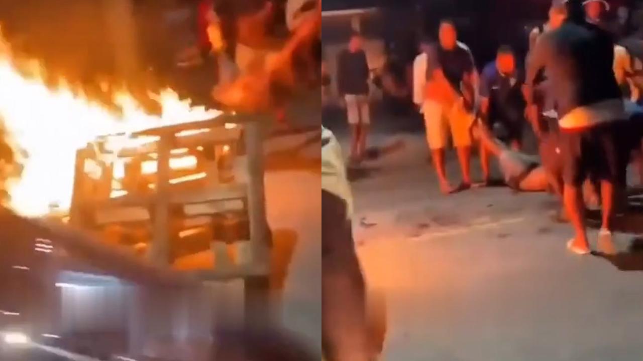 Vídeo antigo de homem queimado vivo por facção rival no Rio de Janeiro viraliza
