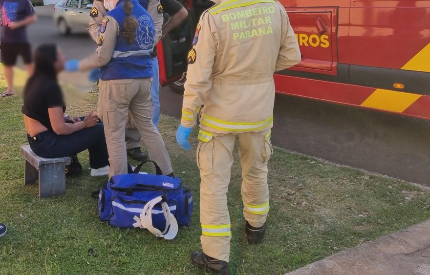 Mulher sofre queda de moto e fica ferida no Alto Alegre