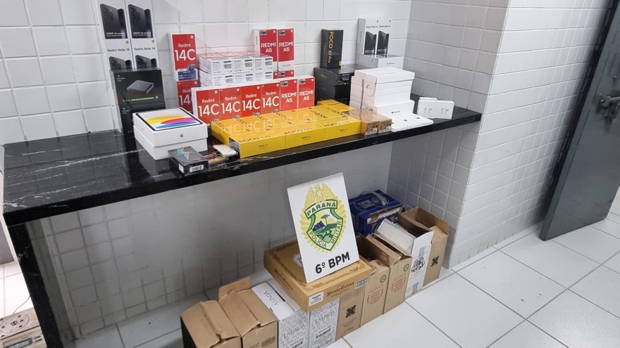 Choque Canil apreende carga de vinhos e eletrônicos escondida no Santa Felicidade