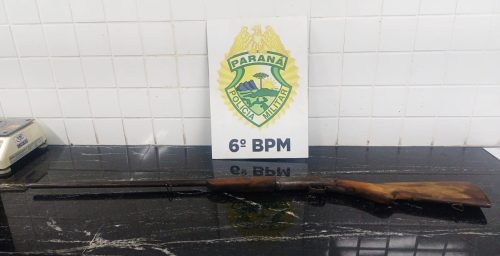 Imagem referente a Polícia encontra espingarda após denúncia de ameaça em sítio no Distrito de São João