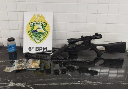 Morador do Cataratas faz arruaça armada e acaba detido com arsenal Imagem referente a Morador do Cataratas faz arruaça armada e acaba detido com arsenal