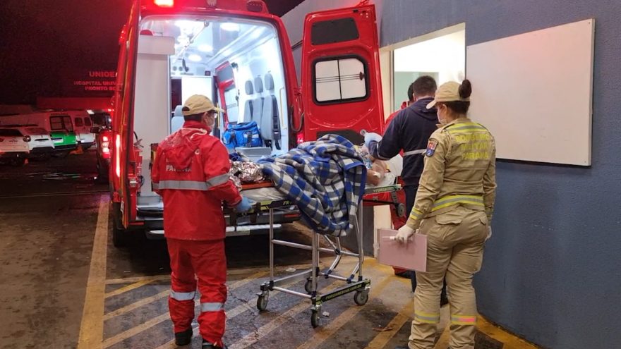 Motociclista sofreu trauma cranioencefálico após colisão com BMW e foi encaminhado ao HUOP