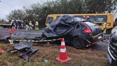 Imagem referente a Urgente: Três pessoas morrem em sequência de colisões na BR-369