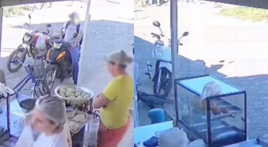 Tiroteio em pastelaria termina com dois mortos e fuga de moto; veja vídeo Tiroteio em pastelaria termina com dois mortos e fuga de moto; veja vídeo