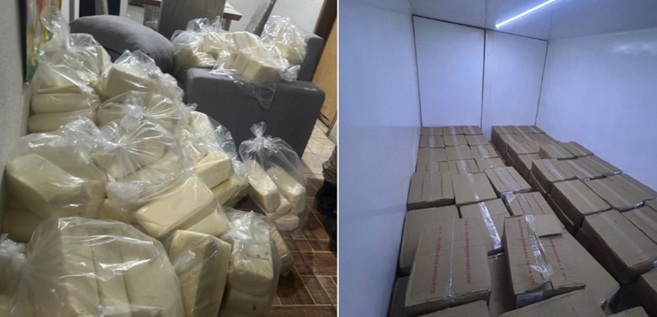 Carga de muçarela desviada é flagrada em casa e resgatada pela PM