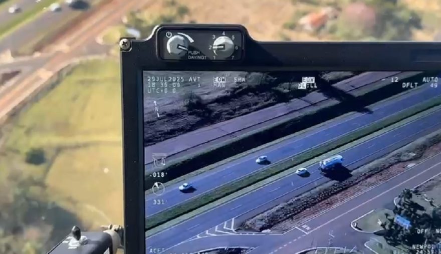 Imagens aéreas: perseguição começou em Céu Azul e terminou no Pioneiros Catarinenses, em Cascavel