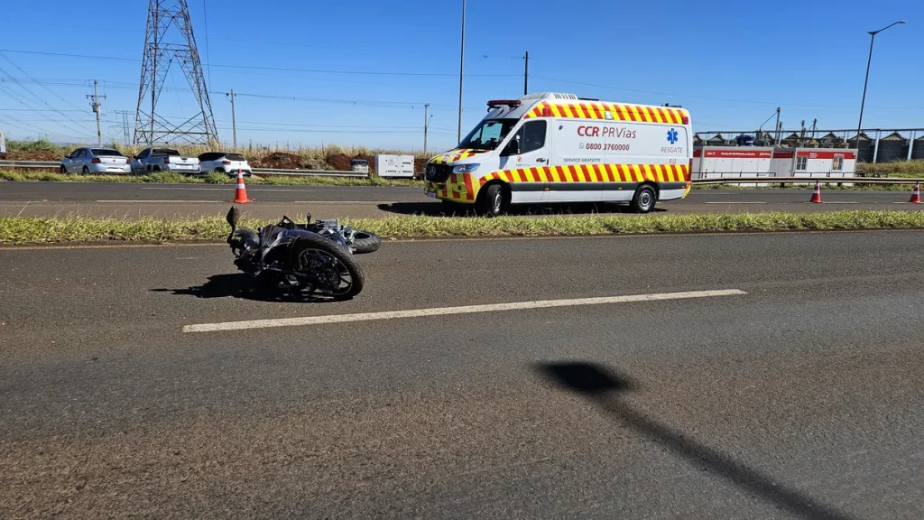 Motociclista de 28 anos sofre queda na BR-369 e fica gravemente ferido