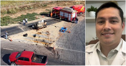 Imagem referente a Médico morre preso às ferragens após colisão entre carro e caminhão na BR-163 