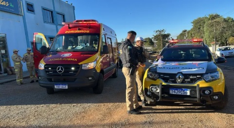 Policial sofre acidente de moto durante abordagem em Ponta Grossa
