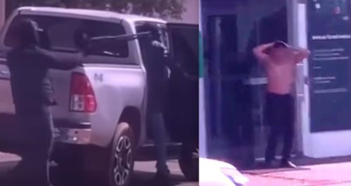 Vídeo: Ladrões fortemente armados invadem cooperativa na Rua Cascavel e fogem com reféns Imagem referente a Vídeo: Ladrões fortemente armados invadem cooperativa na Rua Cascavel e fogem com reféns