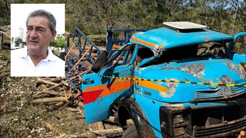 Ex-vereador morre ao cair com caminhão em barranco; suspeita de pane no freio Imagem referente a Ex-vereador morre ao cair com caminhão em barranco; suspeita de pane no freio