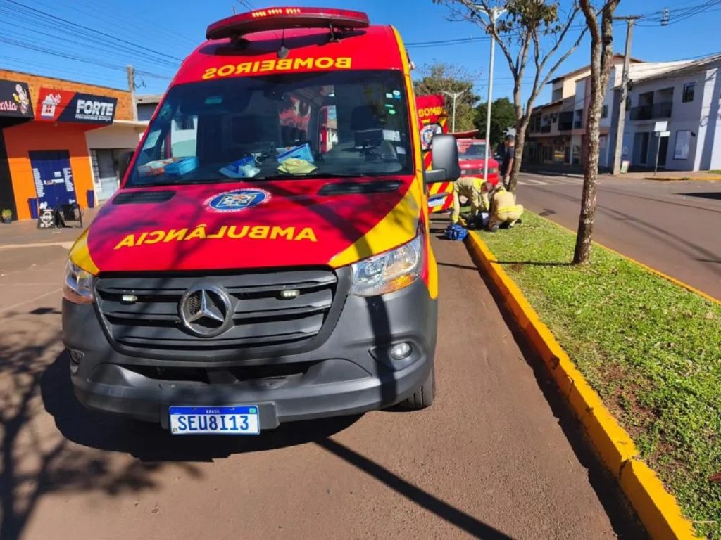 Jovem e idosa ficam feridas após colisão entre motos em Marechal Rondon
