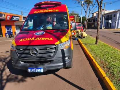 Jovem e idosa ficam feridas após colisão entre motos em Marechal Rondon Imagem referente a Jovem e idosa ficam feridas após colisão entre motos em Marechal Rondon