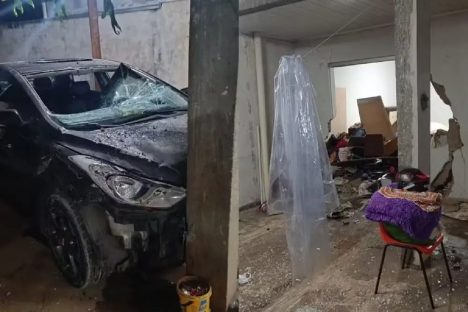 Imagem referente a Homem invade própria casa com carro após esposa recusar relação sexual no Paraná