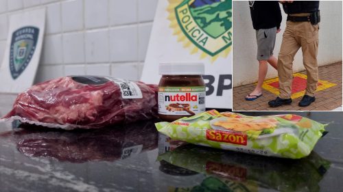Churrasco premium frustrado: ladrão é preso com Bife Ancho, Nutella e Sazón Imagem referente a Churrasco premium frustrado: ladrão é preso com Bife Ancho, Nutella e Sazón