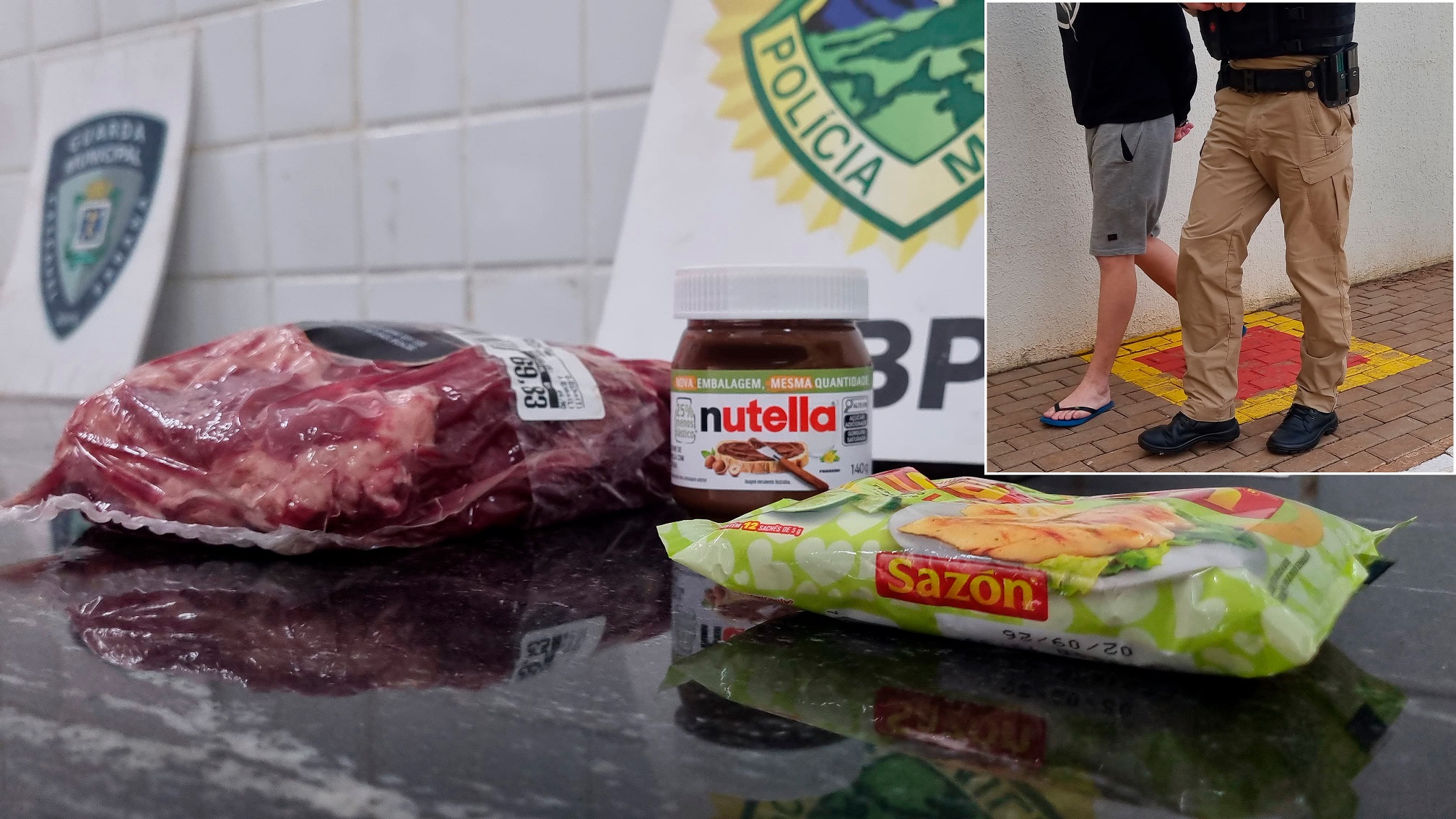 Churrasco premium frustrado: ladrão é preso com Bife Ancho, Nutella e Sazón
