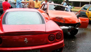 Imagem referente a Há 20 anos, Ferrari e Corcel ’73 protagonizavam o acidente mais antológico de Cascavel