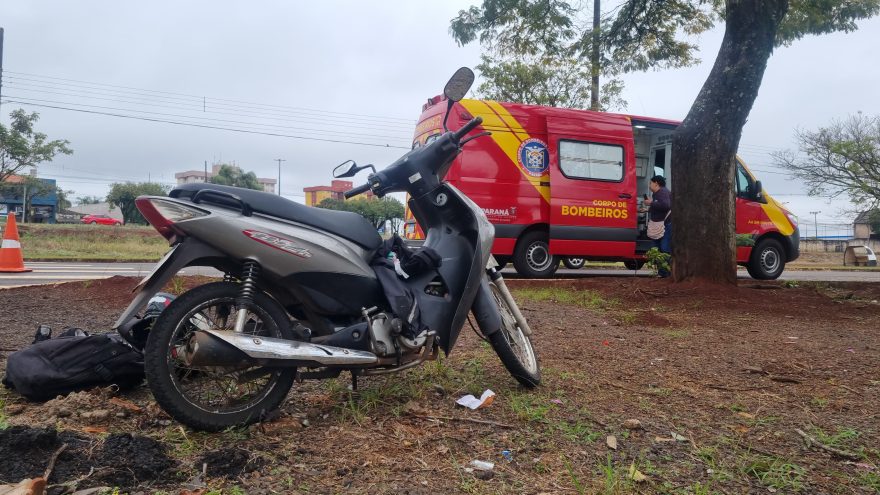 Acidente envolvendo motocicleta mobiliza Siate no Centro de Cascavel