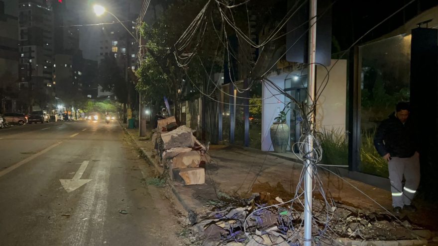 Queda de árvore no Centro: Trânsito é liberado e equipes iniciam reparos na rede elétrica