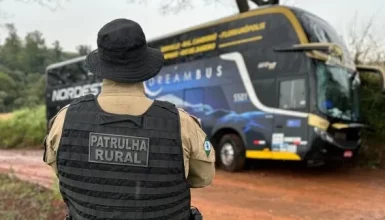 Imagem referente a Preso foge, rouba ônibus e acaba atolado em estrada rural