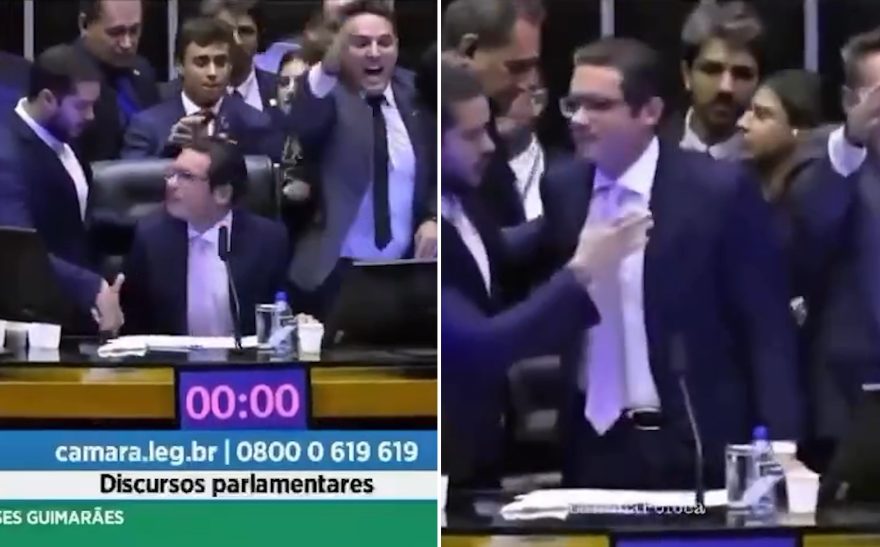Vídeo flagra deputada petista agredindo Nikolas Ferreira