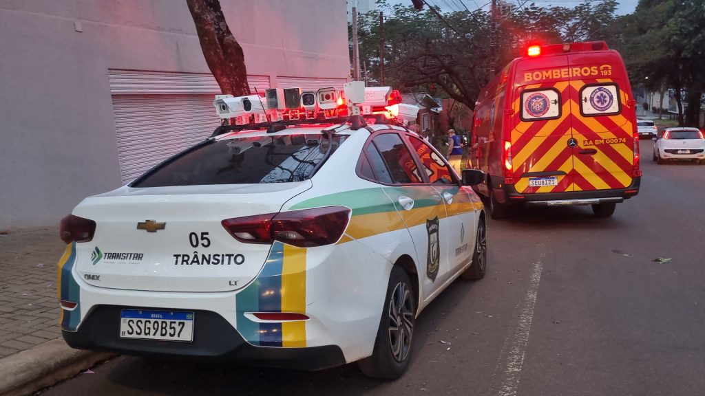 Homem de 33 anos fica ferido após acidente na Rua São Paulo