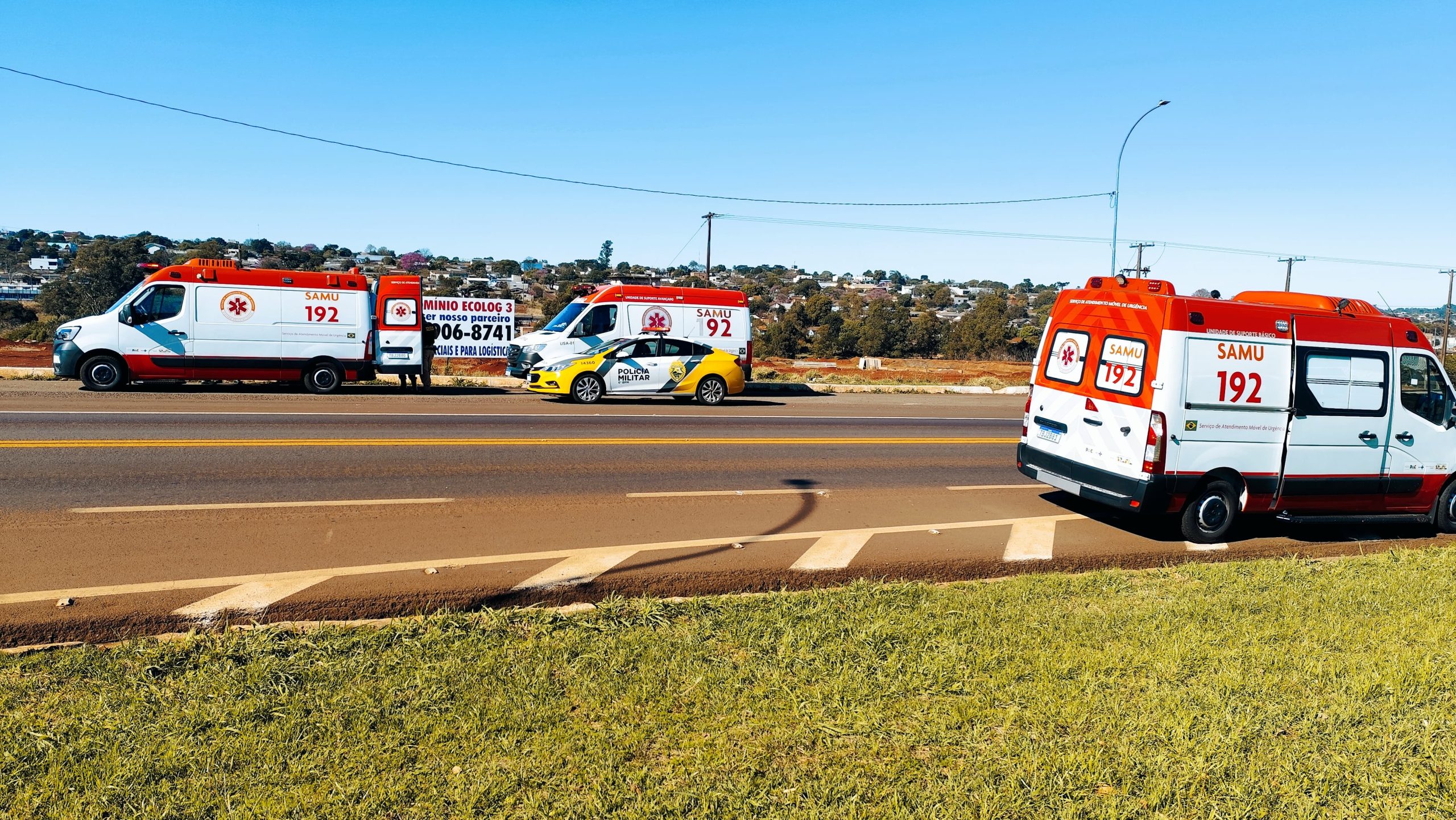 Homem em surto mobiliza grande efetivo de socorro em Cascavel