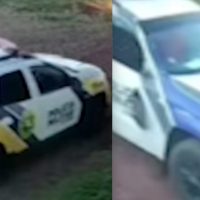 Imagem referente a Câmera flagra fuga de detentos com viatura do Depen furtada em Assis Chateaubriand