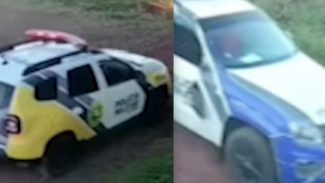 Câmera flagra fuga de detentos com viatura do Depen furtada em Assis Chateaubriand
