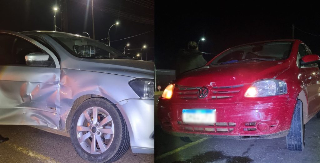 Fox e Voyage se envolvem em acidente na BR-277, em Cascavel