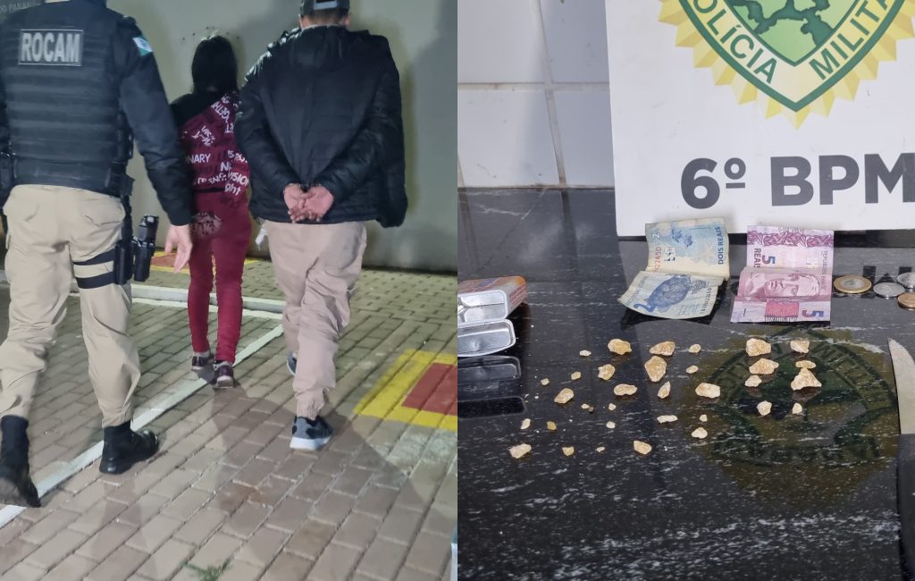 Casal é preso com 37 pedras de crack no Centro de Cascavel