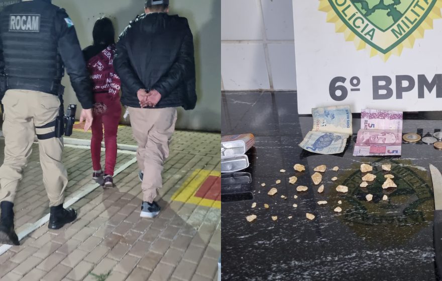 Casal é preso com 37 pedras de crack no Centro de Cascavel