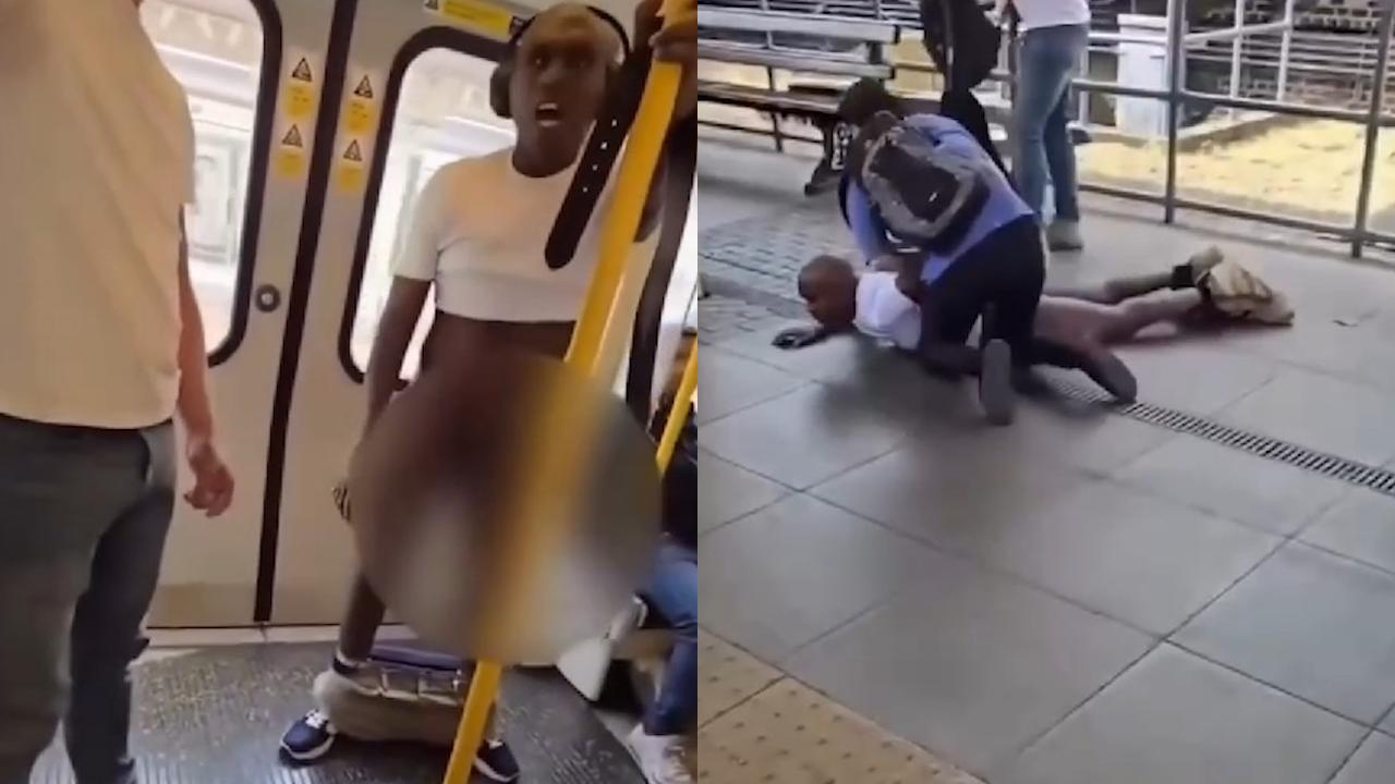 Peladão apanha em metrô lotado de Londres ao se despir diante de mulheres e crianças Peladão apanha em metrô lotado de Londres ao se despir diante de mulheres e crianças