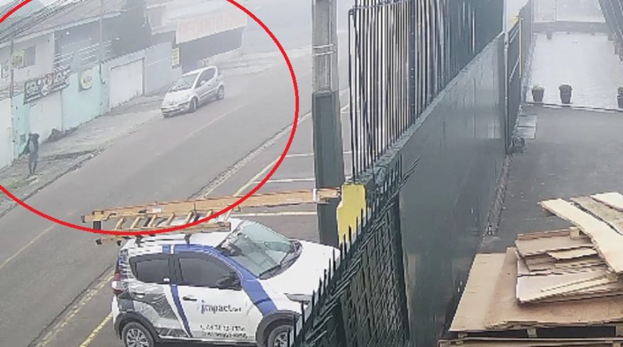 Câmeras registram momento em que Odinei Osvaldo Cavalet é morto a tiros