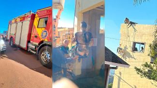 Imagens mostram resgate dramático de pintor que levou choque de 13.000 volts em andaime