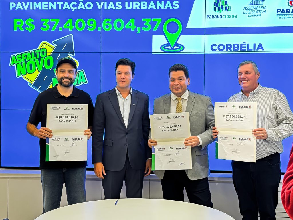 Corbélia se despede das ruas sem pavimento com investimento de R$ 37 milhões