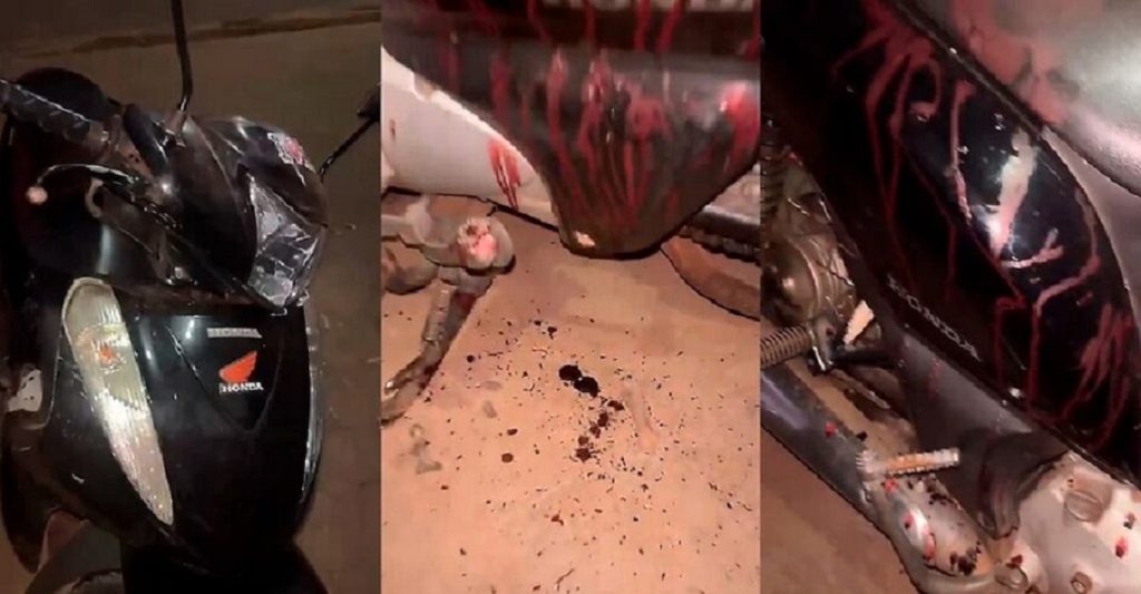 Vídeo! Esfaqueada pelo marido, mulher consegue fugir de moto e escapar da morte