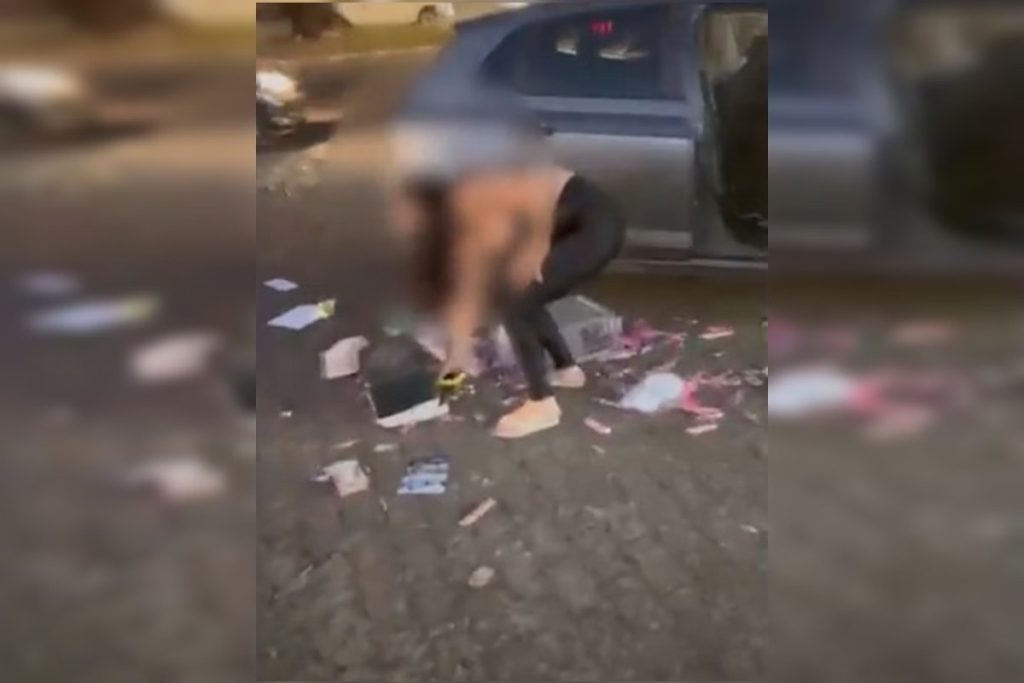 Após batida, mulheres atacam motorista de app e jogam objetos na rua