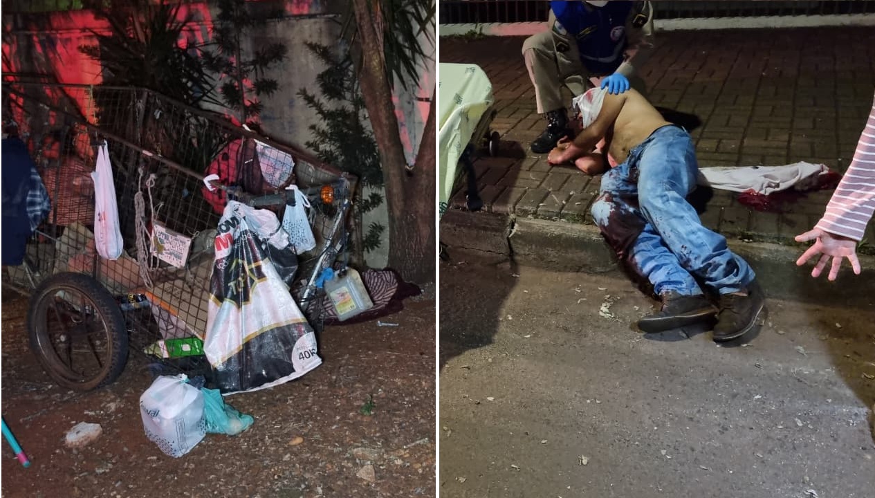 Homem que teve grave lesão na cabeça após levar tijolada é morador de rua
