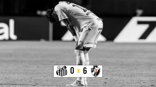 Imagem referente a Neymar chora em Santos 0 x 6 Vasco, após derrota humilhante