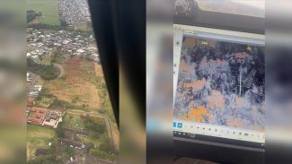 Helicóptero Falcão retoma buscas por onça em Cascavel Helicóptero Falcão retoma buscas por onça em Cascavel