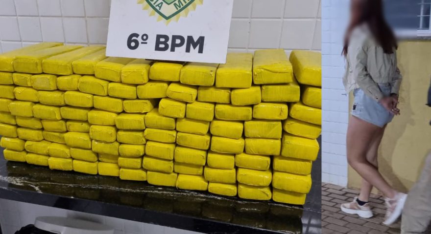 Adolescente é flagrada com 50 kg de maconha em carro de aplicativo em Cascavel