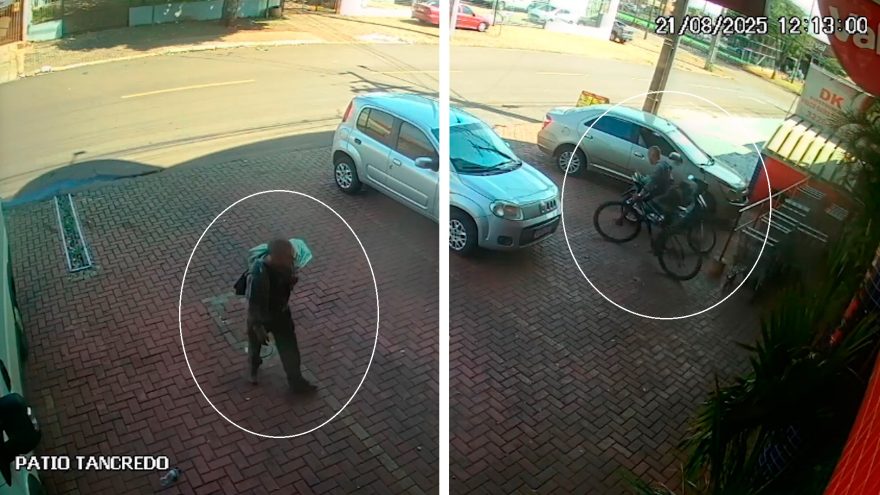 Morador de rua furta bicicleta em Cascavel