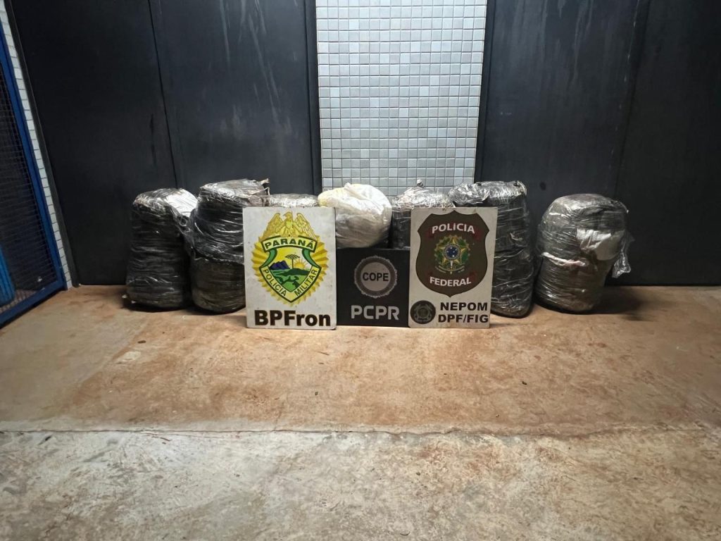 Operação conjunta resulta na apreensão de mais de 100 kg de maconha em Foz do Iguaçu