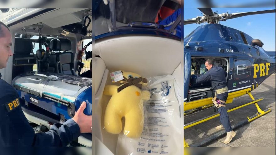 Recém-nascido prematuro é transferido com urgência por aeromédico