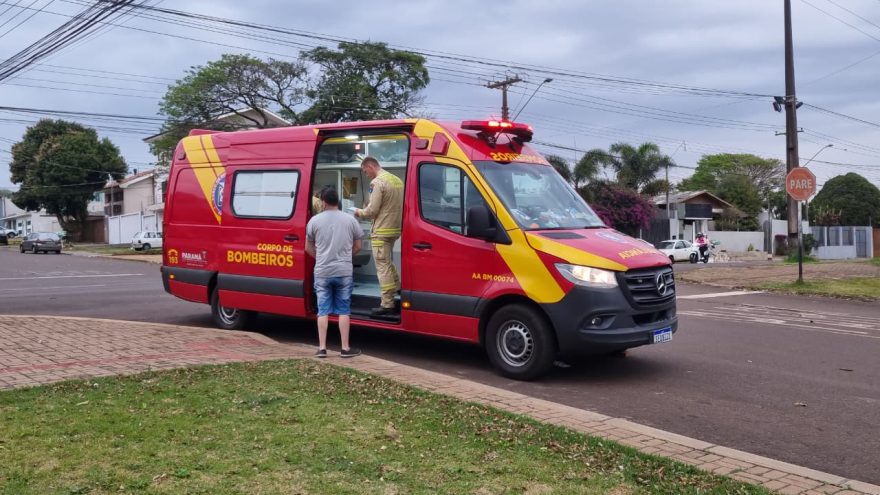 Adolescente fica ferido em acidente de moto em Cascavel