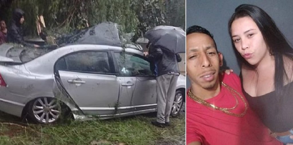 Casal morre preso às ferragens após carro capotar e bater em árvore na PR-662