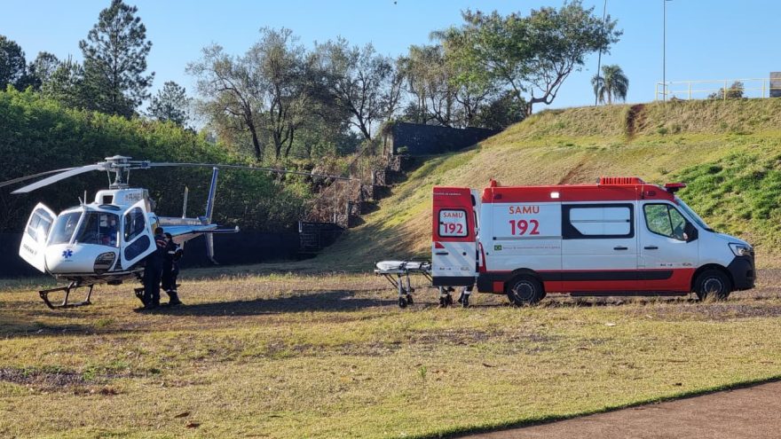 Vítima de grave acidente na BR-369 é transferida de helicóptero para o HUOP em Cascavel